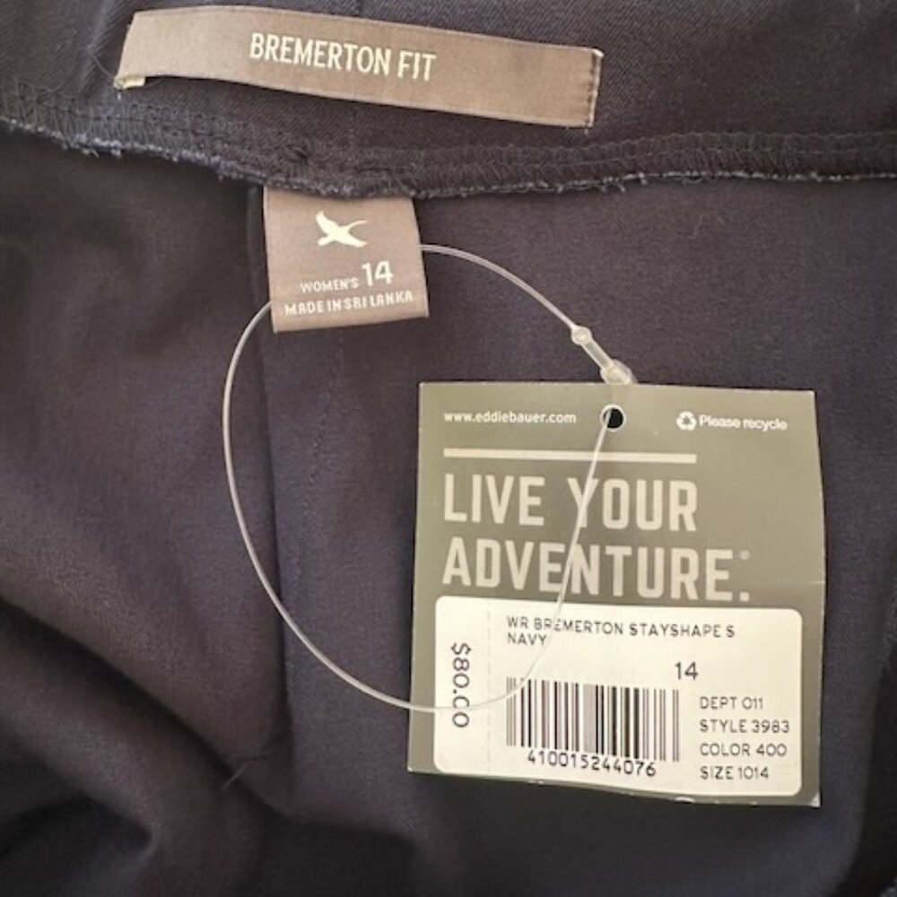 Eddie Bauer Bremerton Fit Slacks, Size 14 NWT